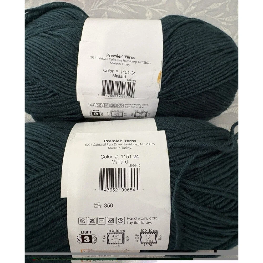 Premier Wool Select 5 Skeins 273yds/250m 3.5oz/100g Ea Sk25% Wool 75% Acrylic